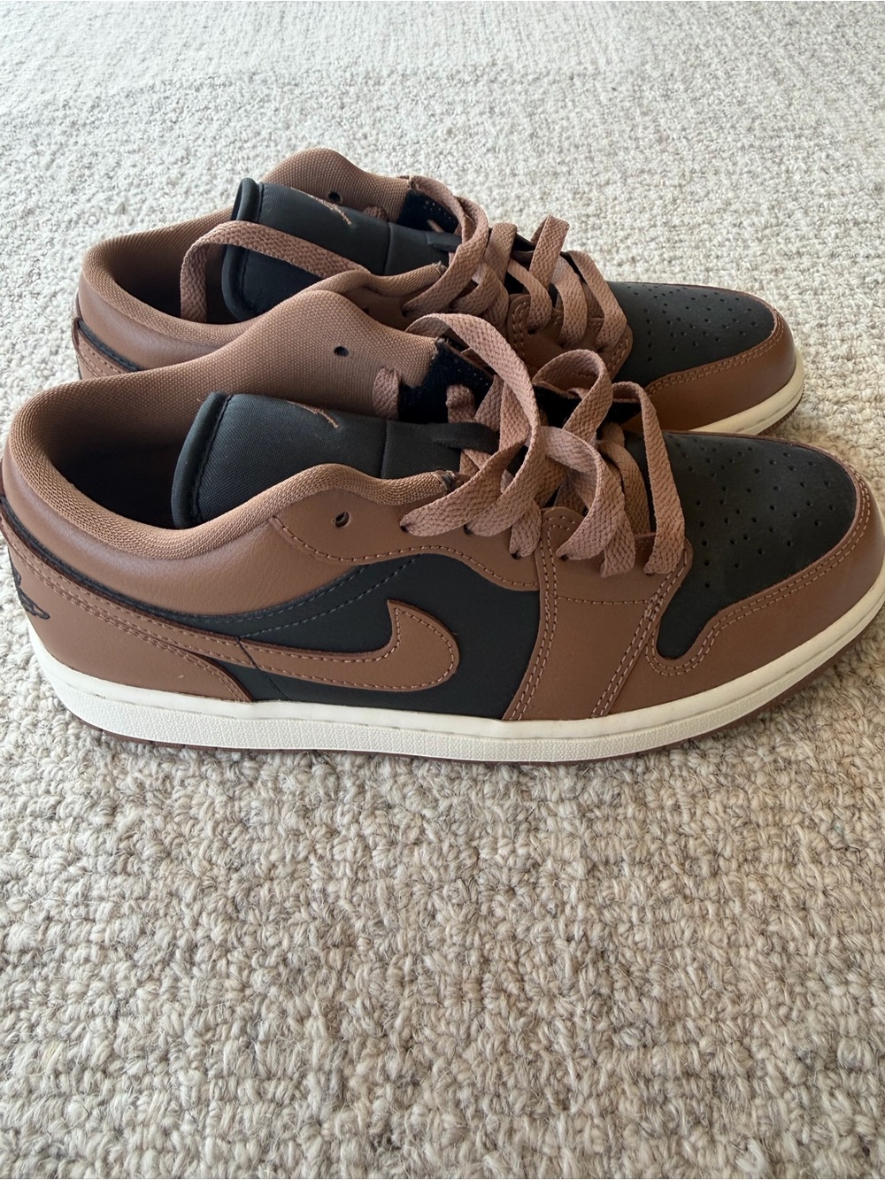 Air Jordan 1 Low Archaeo Brown Black Sail Sneakers | Women’s 8.5 | NEW